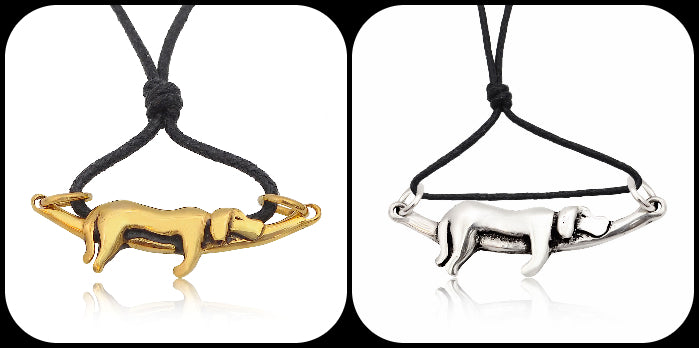New Sleeping Dog Silver Pewter Gold Brass Charm Necklace Pendant Jewelry