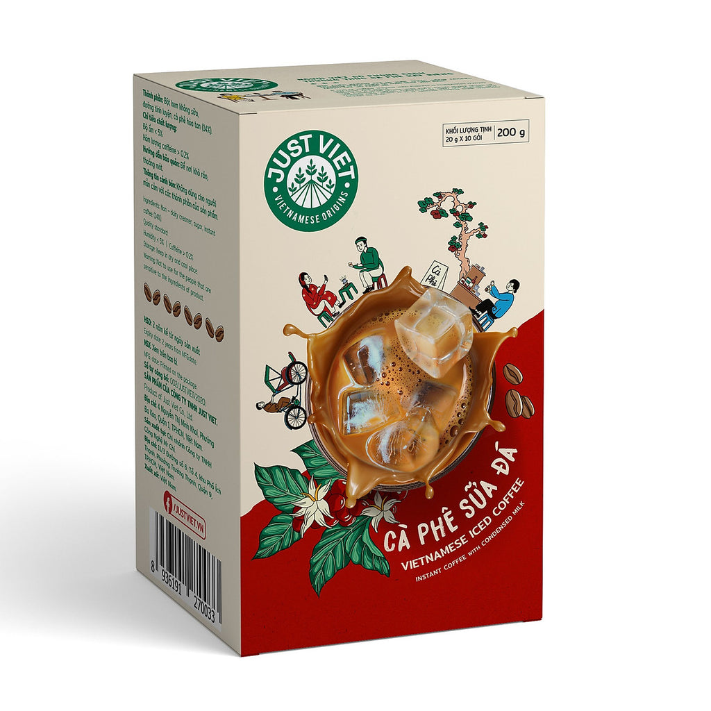 Just Viet - Vietnames Iced Milk Coffee Instant Coffee With Condensed Milk 200g