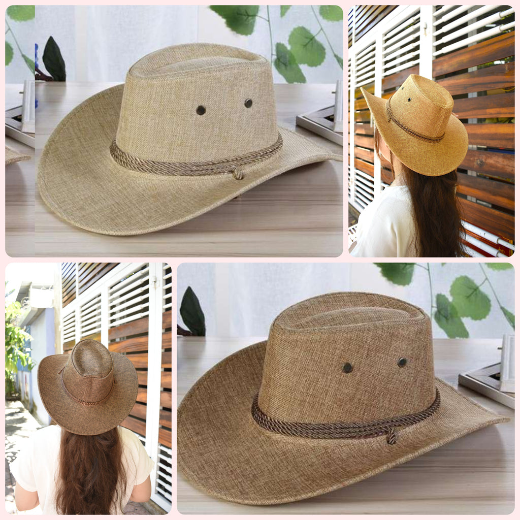 Belly Cowboy Hat Western Cool Summer Unisex's Hat Outdoor Sunshade Beach