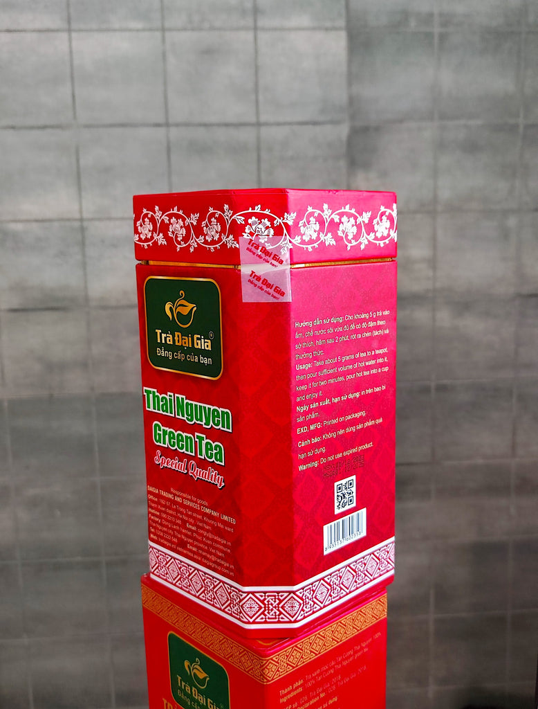 Dai Gia Tea - Thai Nguyen Green Tea 200g & Tan Cuong Green Tea 100g Special Quality Vietnamese Tea