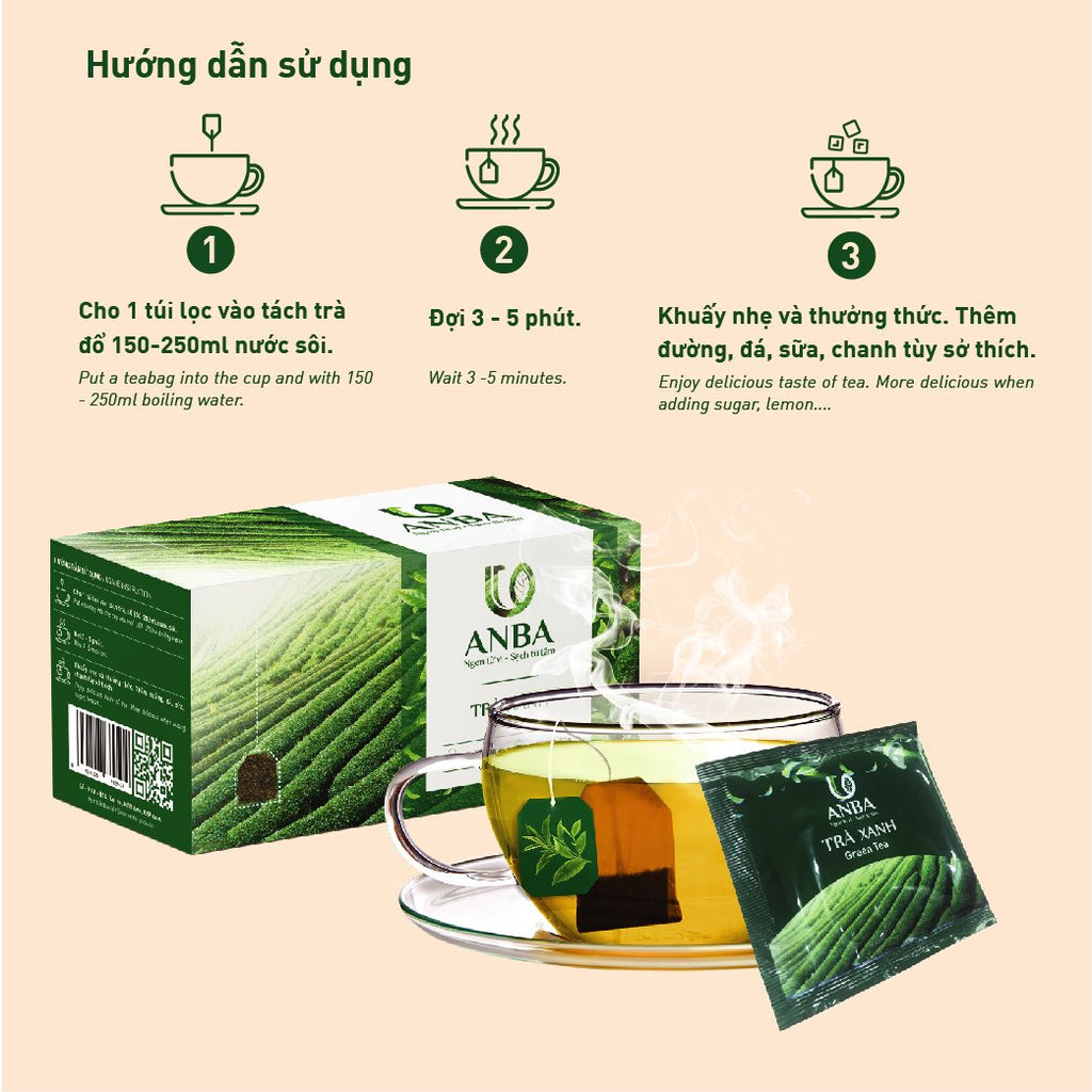 ANBA Tea Bags 25 Count Naturally Caffeine-Free Pure & Handpicked Herbal Infusion With Variety Flavors