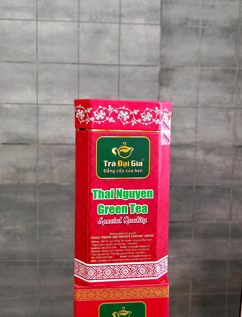 Dai Gia Tea - Thai Nguyen Green Tea 200g & Tan Cuong Green Tea 100g Special Quality Vietnamese Tea