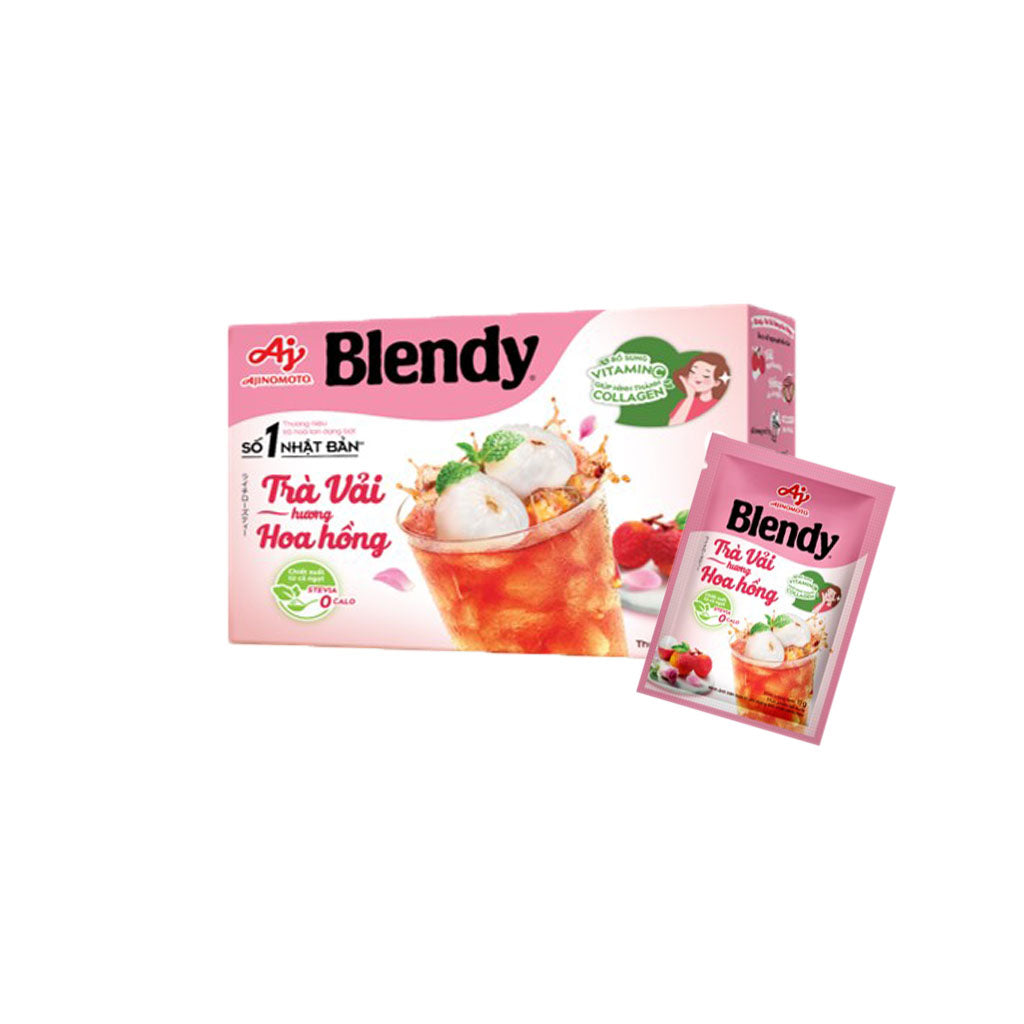 Blendy 2 in 1 Instant Tea Rose-scented Lychee Tea & Orange Lemongrass Peach Tea