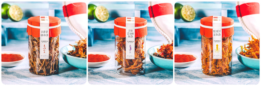 Yumsea Seafood Delicacies Anchovy Jerky/Sesame Sardine Jerky/Squid Jerky Jar