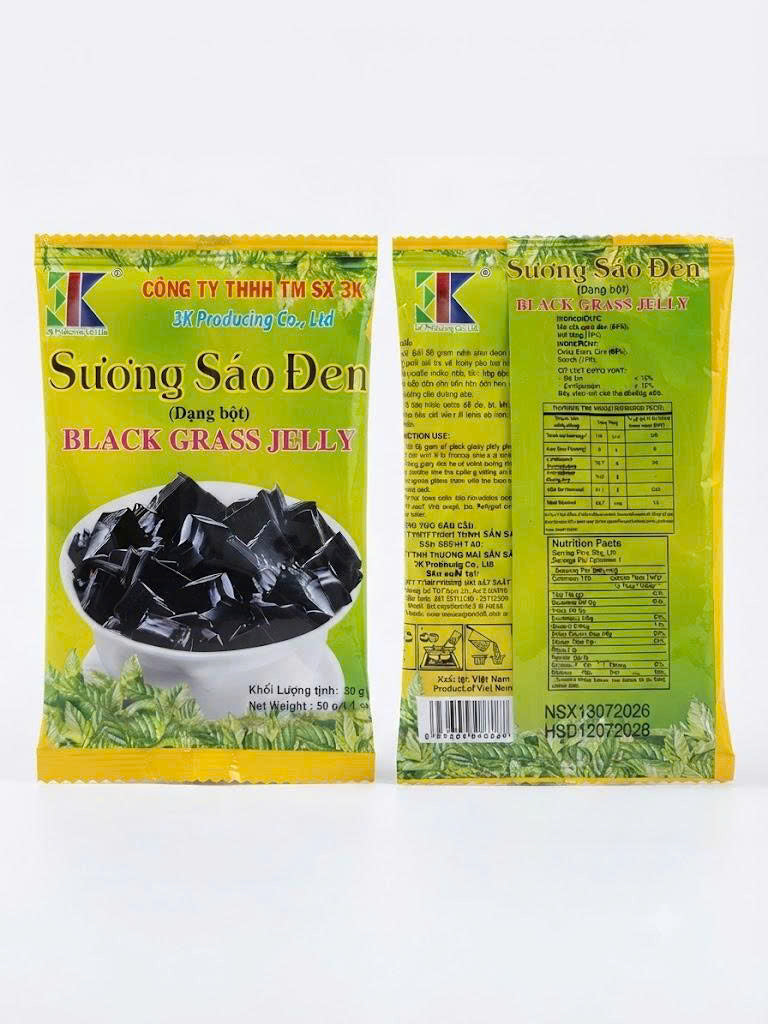 Suong Sao Black Grass Jelly Powder 50g Vietnamese Jelly Powder