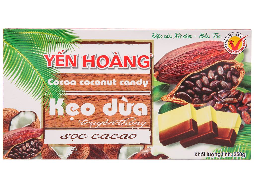 Yen Hoang Coconut Milk Candy With Pandan & Cocoa Flavours 250g