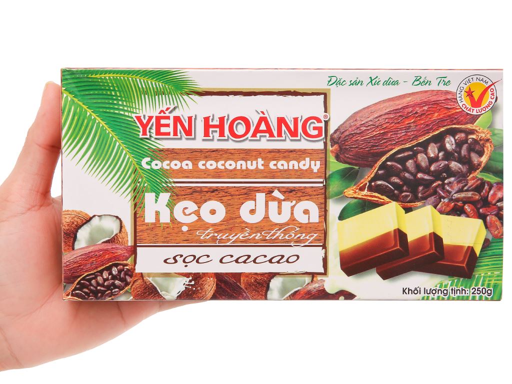 Yen Hoang Coconut Milk Candy With Pandan & Cocoa Flavours 250g