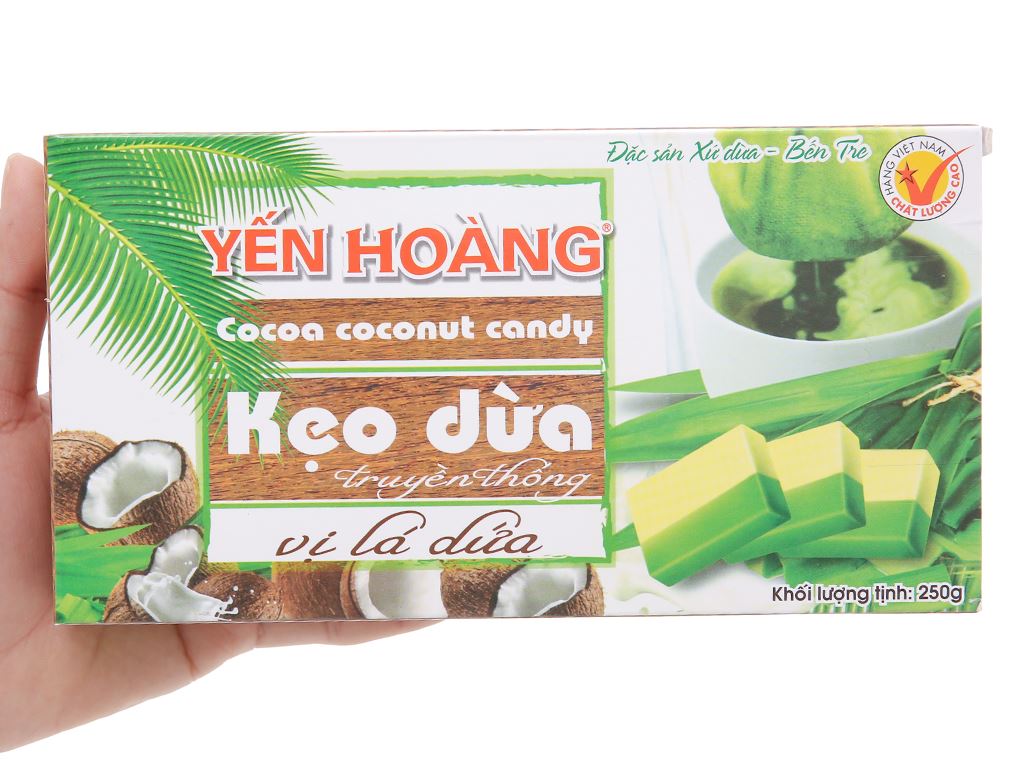 Yen Hoang Coconut Milk Candy With Pandan & Cocoa Flavours 250g