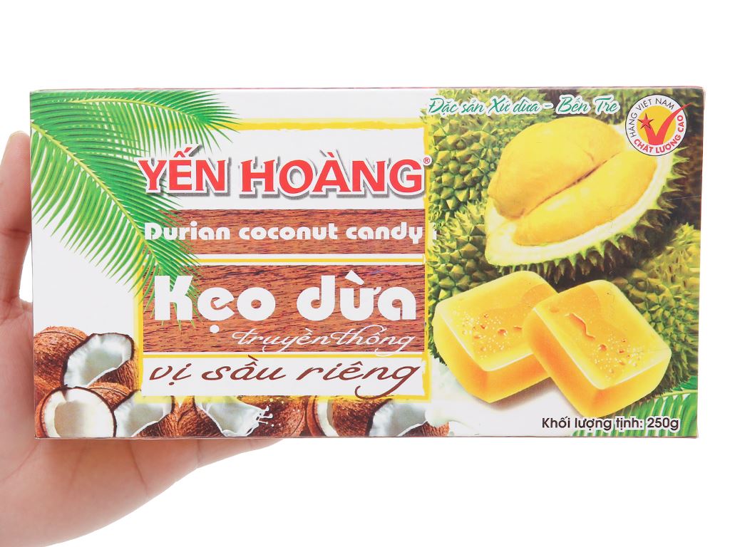 Yen Hoang Coconut Milk Candy With Pandan & Cocoa Flavours 250g