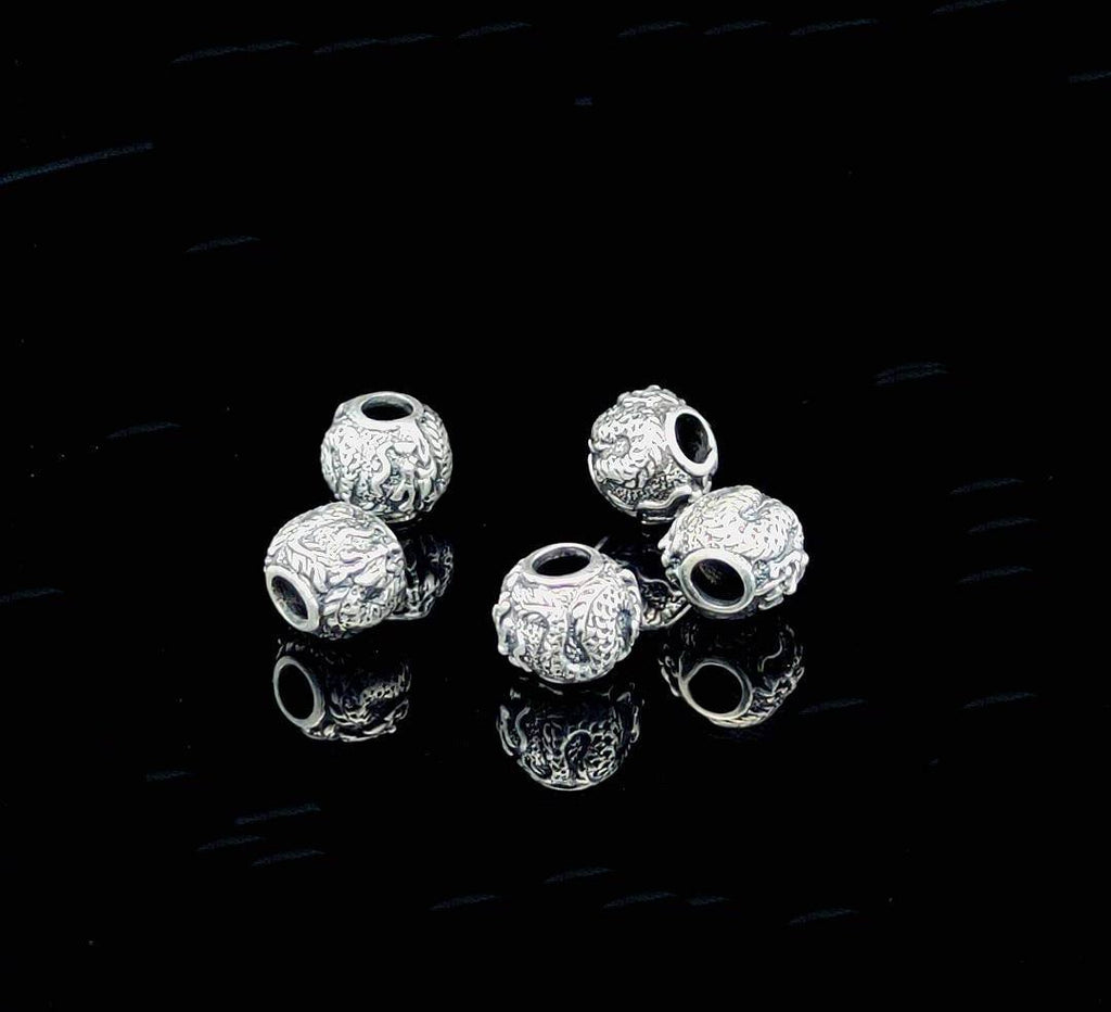 925 Sterling Silver Medium Beads For Bracelet Necklace Jewelry Making Supplies