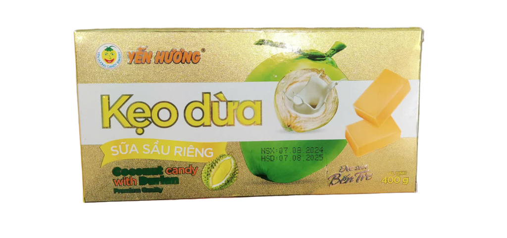 Yen Huong Coconut Milk Candy With Pandan & Durian Flavours 400g