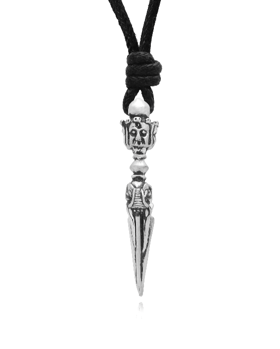 Tibetan Dagger Handmade Silver Pewter Gold Brass Necklace Pendant Jewelry
