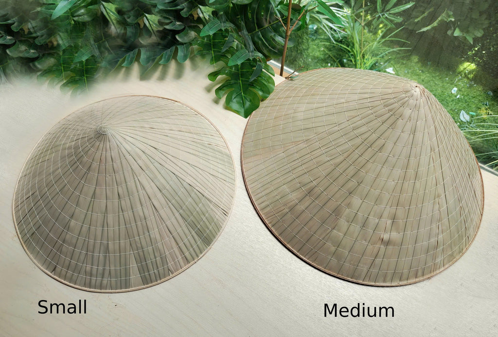 Genuine Hand-Painted Non La Leaf Vietnamese Conical Hat Asian Farming Traditional