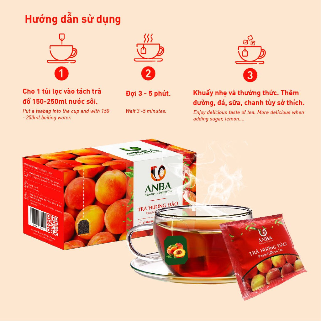 ANBA Tea Bags 25 Count Naturally Caffeine-Free Pure & Handpicked Herbal Infusion With Variety Flavors