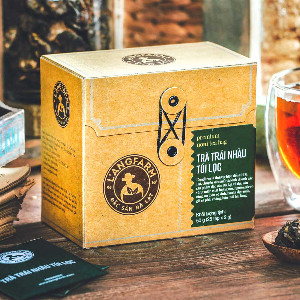 L'angfarm - Assorted Flavors Tea Bags, 1 Box 50grams 25 Tea Bags - Kraft Wrap Design