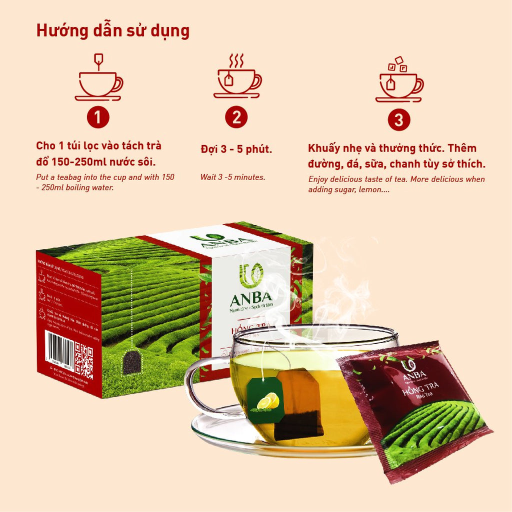 ANBA Tea Bags 25 Count Naturally Caffeine-Free Pure & Handpicked Herbal Infusion With Variety Flavors