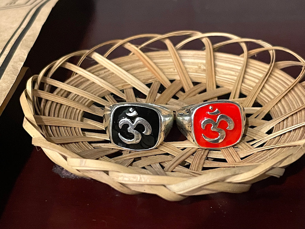 Unique Hindu Aum Om Ohm Word Sterling Silver Ring Jewelry Size 25