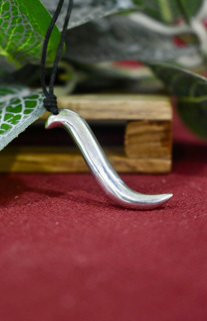 Italian Horn Silver Pewter Charm Necklace Pendant Jewelry