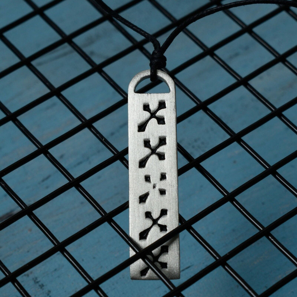 Mystery Cross Silver Pewter Charm Necklace Pendant Jewelry