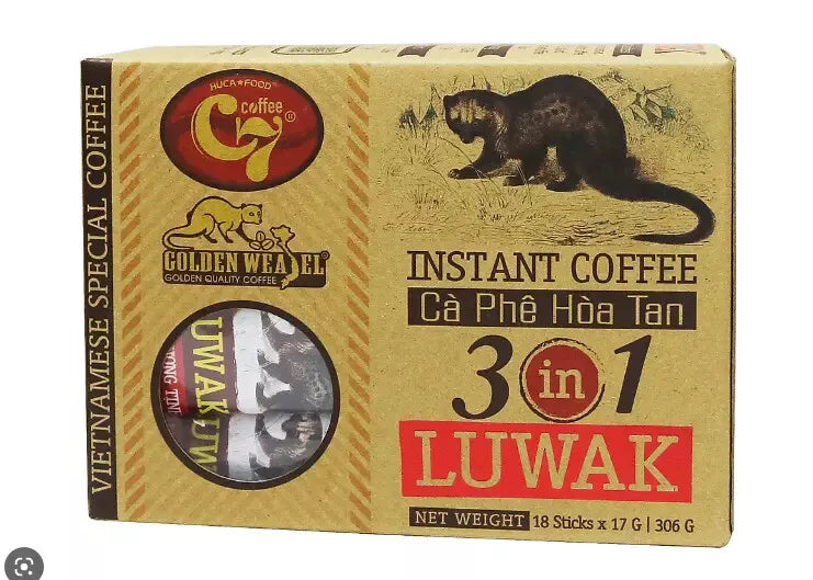Vietnamese Instant Luwak 3in1 Special Coffee 306 Grams/510Grams VietsWay USA Seller