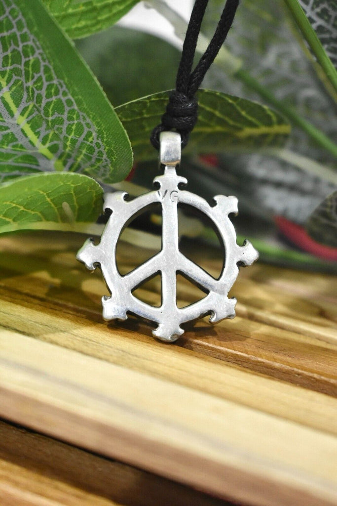 New Peace Sign Silver Pewter Gold Brass Charm Necklace Pendant Jewelry