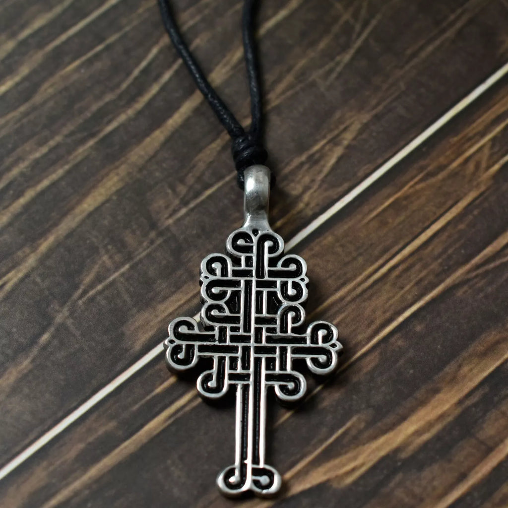 New Tree of Life Celtic Cross Silver Pewter Charm Necklace Pendant Jewelry