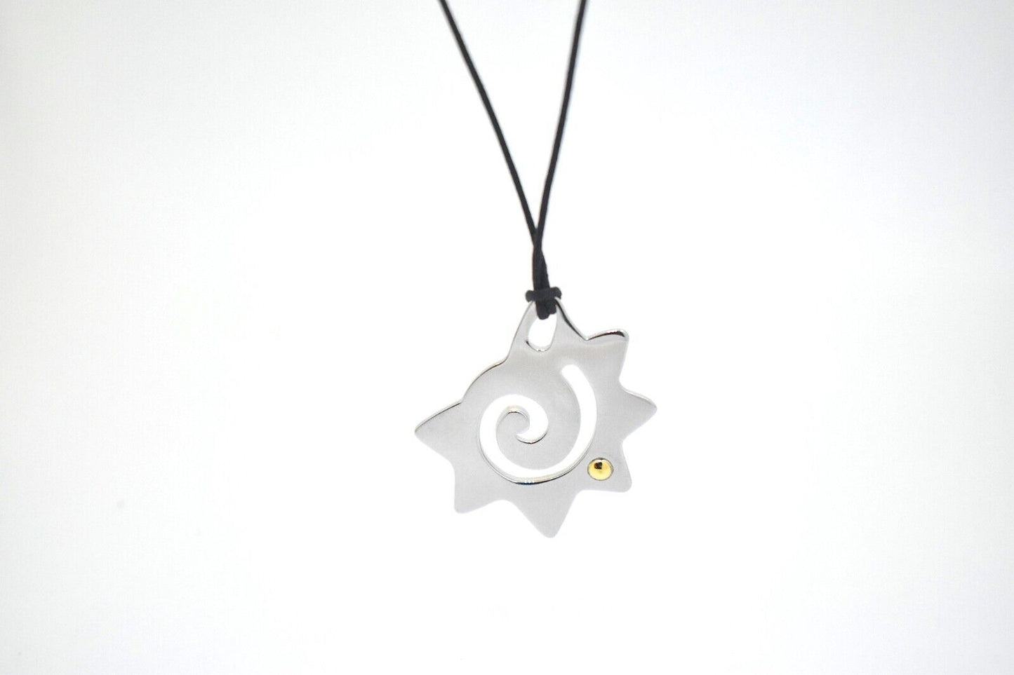 Tribal Maori Stainless Steel & 18K Gold Necklace Pendant Jewelry