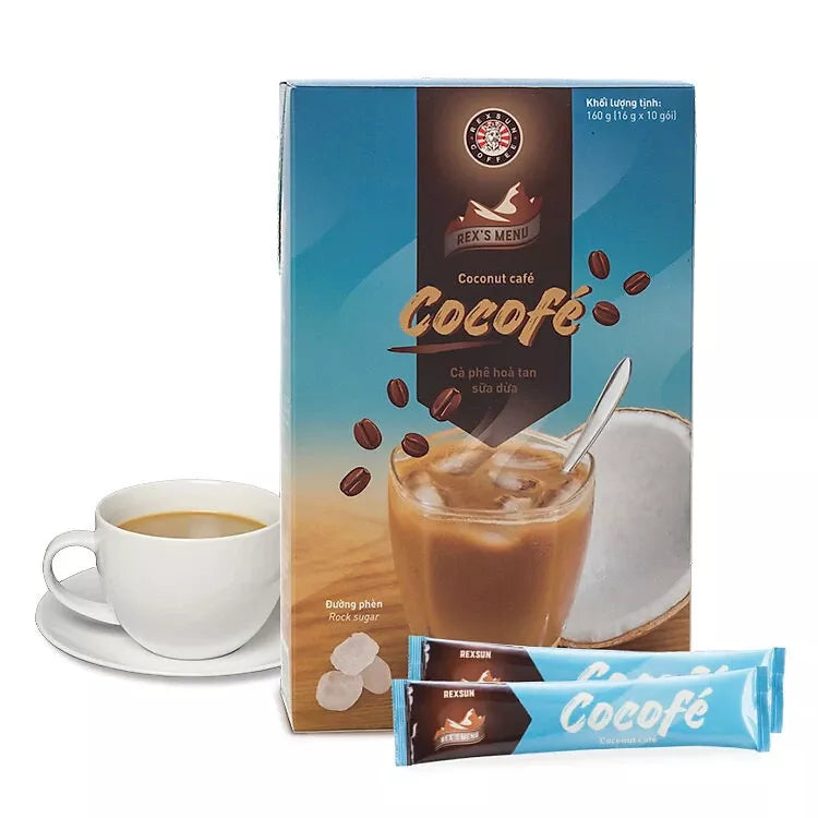REXSUN Vietnamese Instant Delight Coconut Coffee 160G & 480G VietsWay