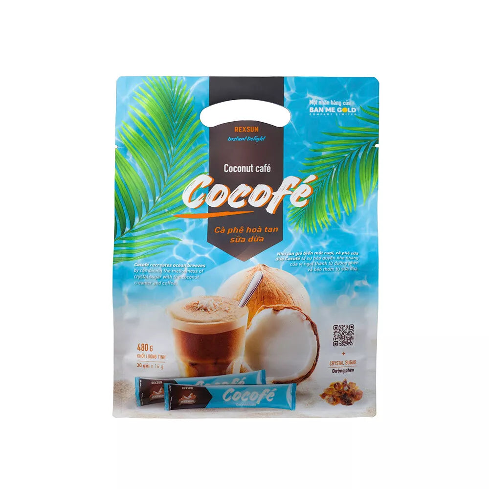 REXSUN Vietnamese Instant Delight Coconut Coffee 160G & 480G VietsWay