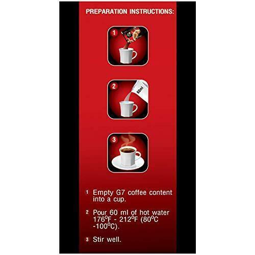 Trung Nguyen G7 Instant Pure Black Coffee - 15 Bags x 2g/ 50 Bags x 2g Grams VietsWay Seller