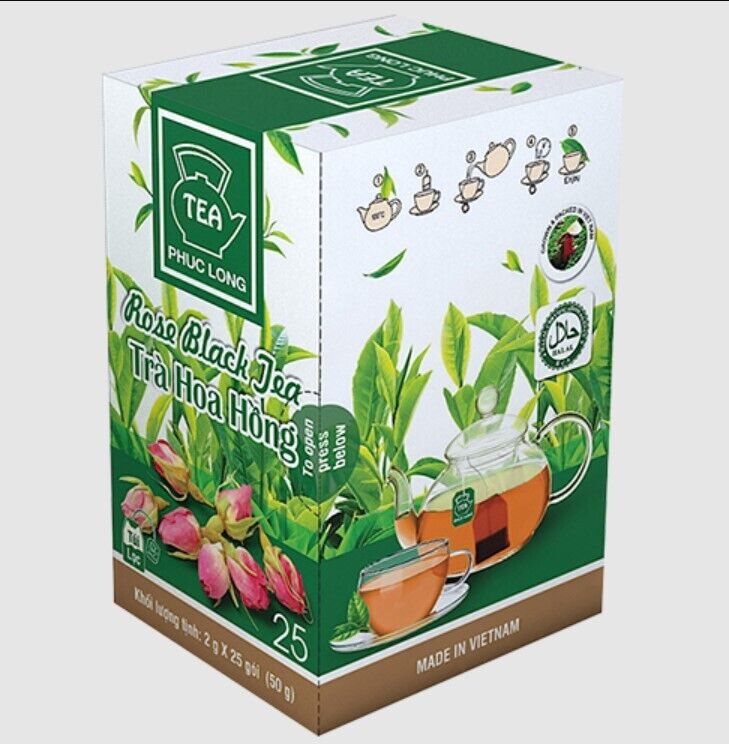 Box of Phuc Long Tea 25 Bags Vietnamese Herbal Vietnam Choose Style by VietsWay