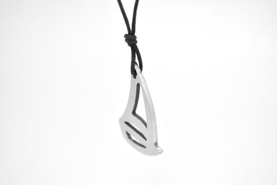 Sailboat Sailing Boat Ship Stainless Steel & 18K Gold Necklace Pendant Jewelry