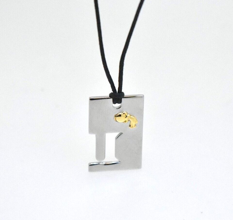 Astrology Sign Horoscope 18K Gold & Stainless Steel Necklace Pendant Jewelry