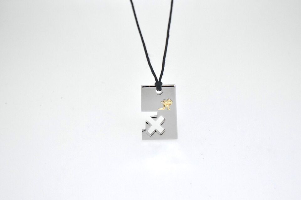 Astrology Sign Horoscope 18K Gold & Stainless Steel Necklace Pendant Jewelry