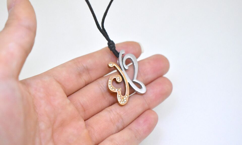 Lovely Butterfly Stainless Steel Brass Charm Necklace Pendant Jewelry