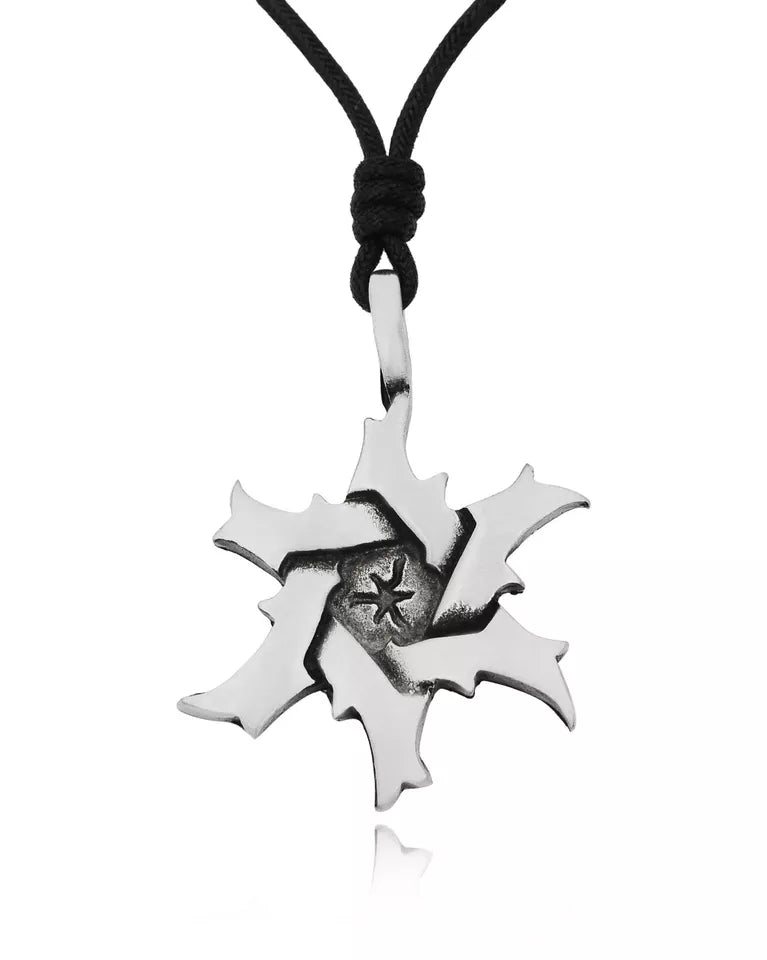 Jewish Star Of David Silver Pewter Charm Necklace Pendant Jewelry