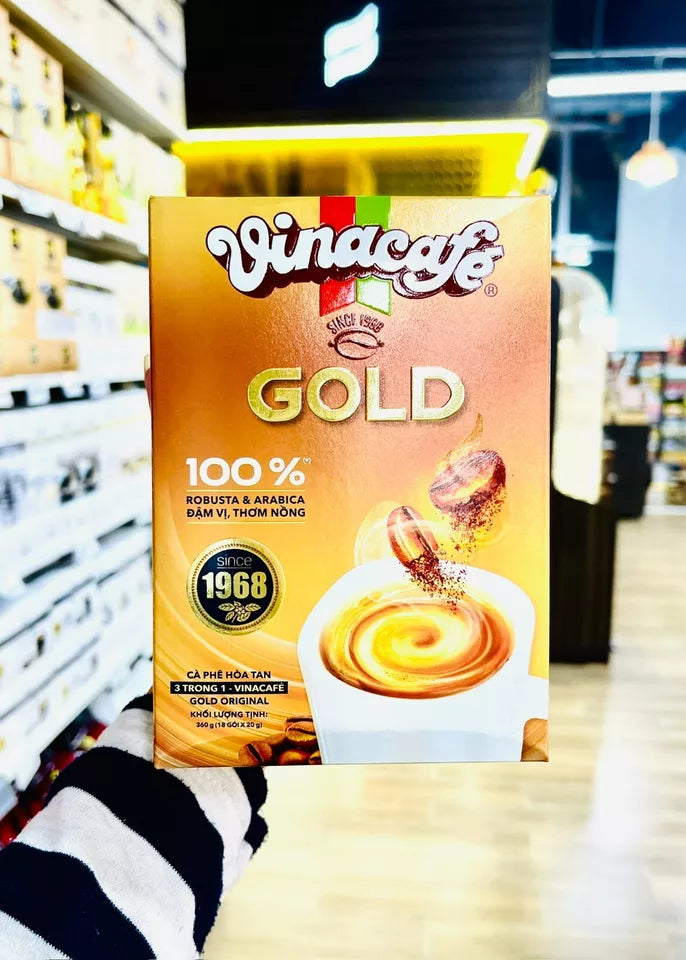 Vinacafe 3in1 Gold Original Instant Vietnamese Coffee Since 1968 18 Sachets 360g