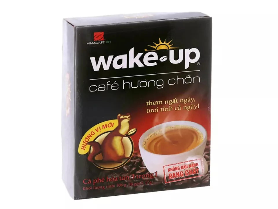 Vietnamese Coffee Wake Up Instant Coffee 3 in 1 -The Coffee Innovator VinaCafe 306g (18packs x 17g)