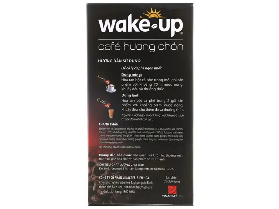 Vietnamese Coffee Wake Up Instant Coffee 3 in 1 -The Coffee Innovator VinaCafe 306g (18packs x 17g)