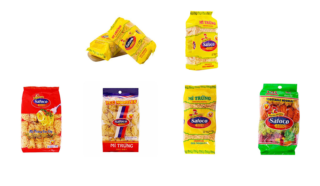 Safoco Vietnamese Egg Noodles & Vegetable Noodles Premium Quality