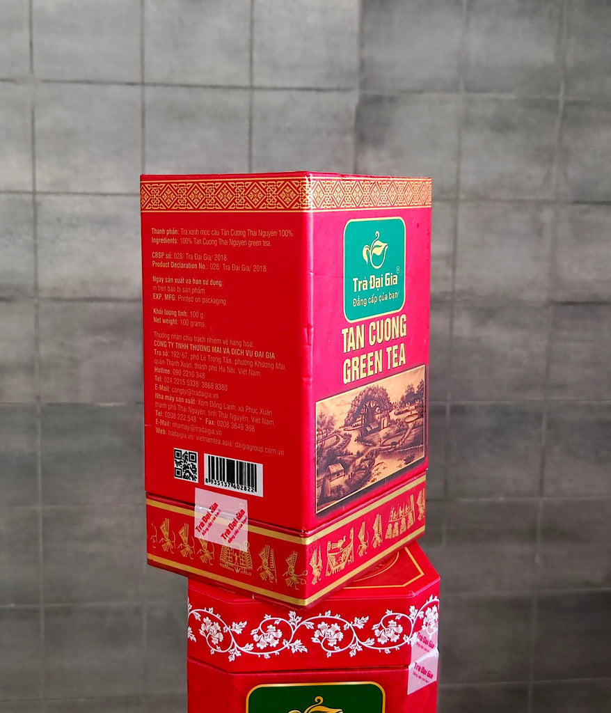 Dai Gia Tea - Thai Nguyen Green Tea 200g & Tan Cuong Green Tea 100g Special Quality Vietnamese Tea