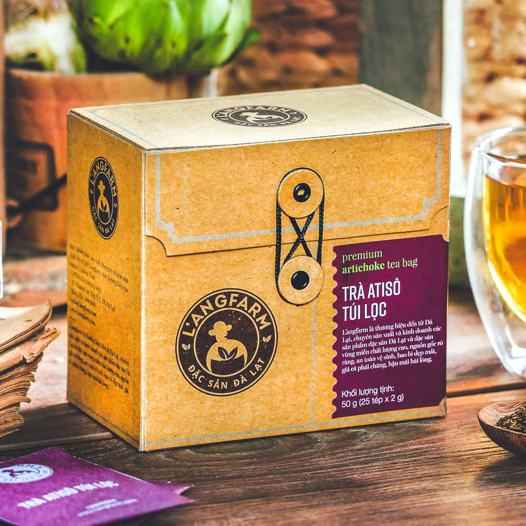 L'angfarm - Assorted Flavors Tea Bags, 1 Box 50grams 25 Tea Bags - Kraft Wrap Design