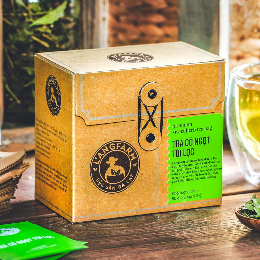 L'angfarm - Assorted Flavors Tea Bags, 1 Box 50grams 25 Tea Bags - Kraft Wrap Design