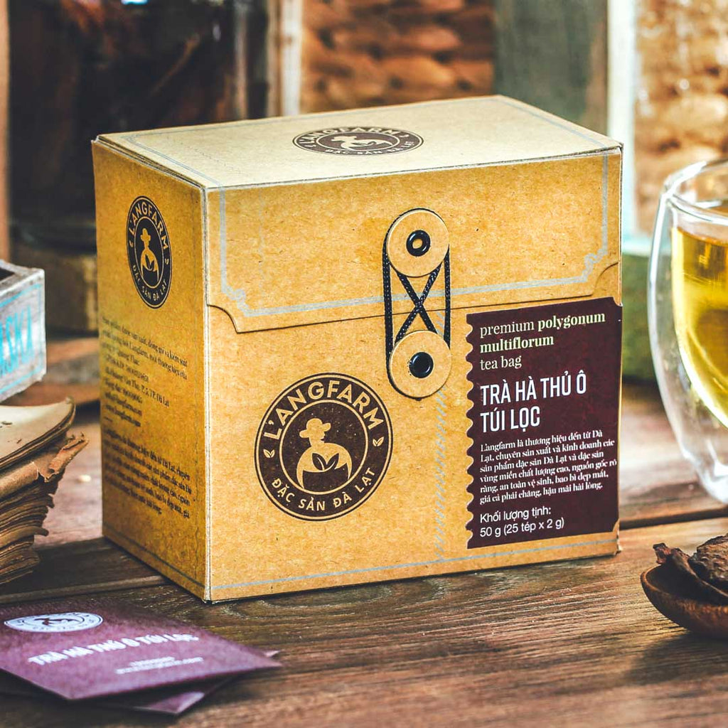 L'angfarm - Assorted Flavors Tea Bags, 1 Box 50grams 25 Tea Bags - Kraft Wrap Design