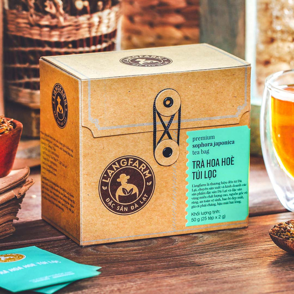 L'angfarm - Assorted Flavors Tea Bags, 1 Box 50grams 25 Tea Bags - Kraft Wrap Design