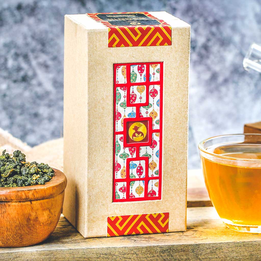 Langfarm-Special Gift With 3 Flavors Green Tea, Oolong & Jasmine Tea -Red Window Design