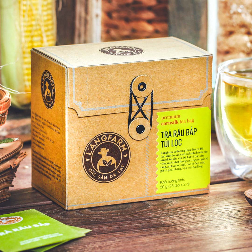 L'angfarm - Assorted Flavors Tea Bags, 1 Box 50grams 25 Tea Bags - Kraft Wrap Design