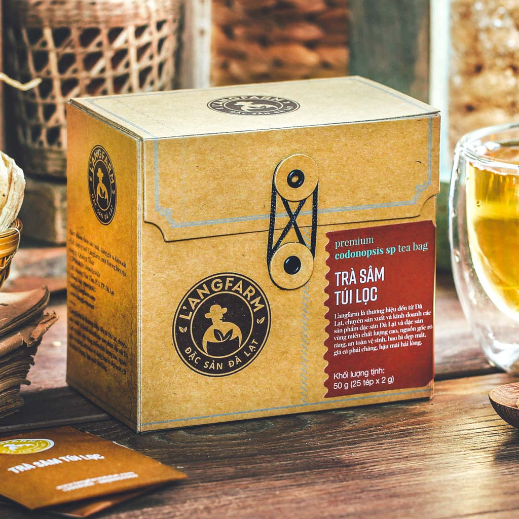 L'angfarm - Assorted Flavors Tea Bags, 1 Box 50grams 25 Tea Bags - Kraft Wrap Design