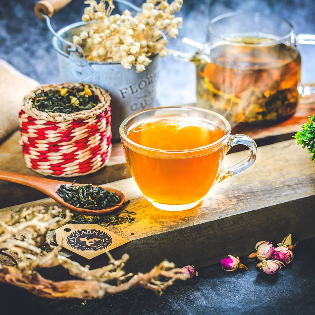 Langfarm-Special Gift With 3 Flavors Green Tea, Oolong & Jasmine Tea -Red Window Design