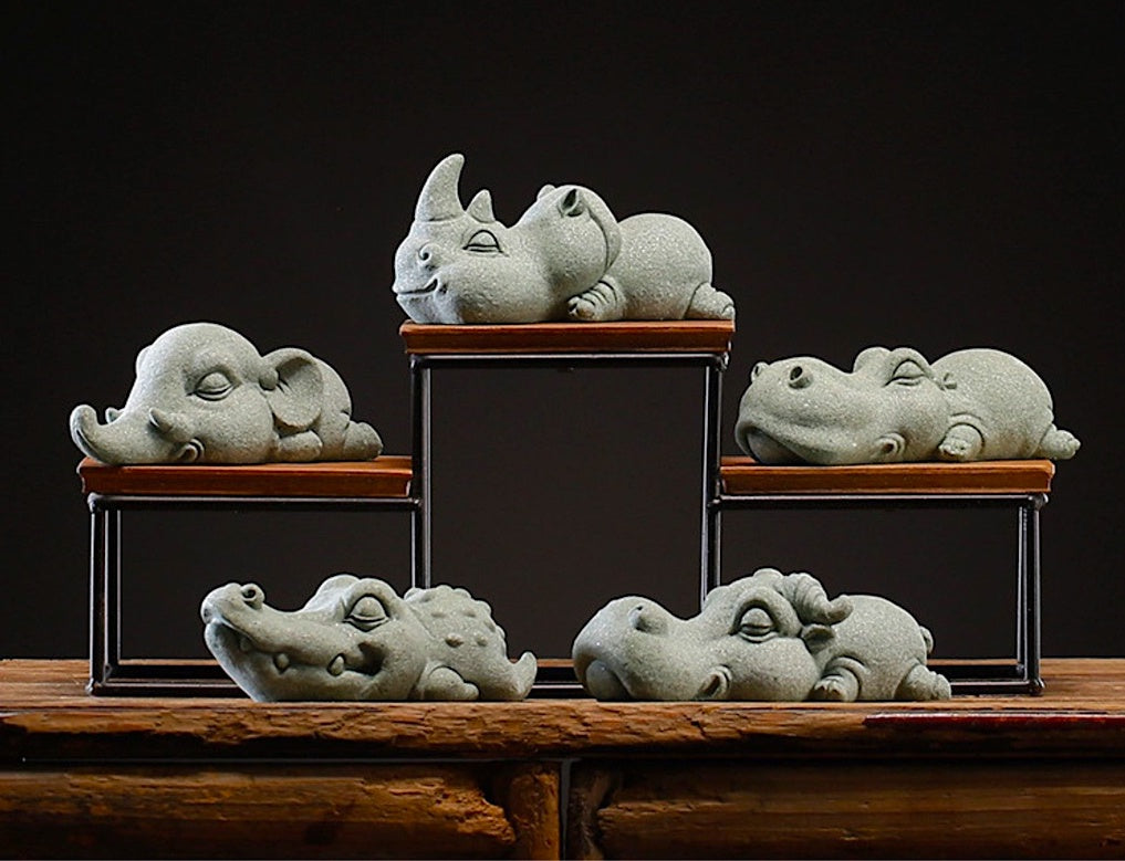 Cute Artificial Animal Sleep For Desk Decoration And Meaningful Gifts.